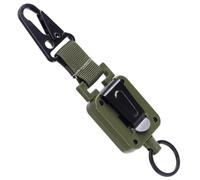 HEMOTON Boucle Porte-clés Rétractable Robuste en Plastique et Métal Mousqueton Haute Résistance pour Randonnée et Sport en Plein Air