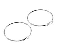 HEMOTON Boucles D’oreilles Créoles en Argenté Sterling 925, Grandes Rondes 5 Cm, Légères et Hypoallergéniques, Bijoux pour Femmes, Fêtes et Usage Quotidien