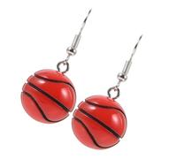 HEMOTON Boucles d'Oreilles Sport en Résine pour Fille Motif Basket-Ball Couleur Vive 1 Paire Anniversaire pour Fête Bijoux