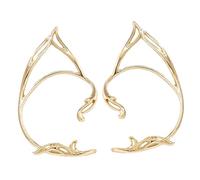 HEMOTON Boucles Oreilles Géométriques sans Perçage pour Femmes Manchettes Légères Alliage Doré Design Ajouré Elfique Bijoux Oreille Mode et Confortables