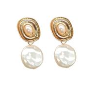 HEMOTON Boucles Oreilles Pendantes Femme Originales Alliage Léger avec Ornement Exagéré Design Créatif et Mode Cadeau Bijoux pour Filles et Femmes Doré