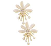 HEMOTON Boucles Oreilles Pendantes Fleurs Perles Pour Femme Unisexe Facile à Porter Avec Toutes Sortes De Tenues