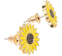 HEMOTON Boucles Oreilles Tournesol Délicates pour Femmes Clous Oreilles Petits et Durables Bijoux Féminins Fins Cadeau pour Fête des Mères et Occasions Spéciales