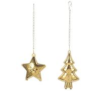 Hemoton Boule à thé en acier inoxydable avec crochet pour arbre de Noël en forme d'étoile