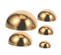 HEMOTON Boules de en Acier Inoxydable 304 pour Jardin 5 Pièces Demi-Sphères Décoratives Polies Miroir Décoration Extérieure Accessoire Photo Créatif