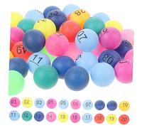 HEMOTON Boules De Tombola Colorées Numérotées 1-50, Boules De Loterie en Plastique Haute Résistance, Lot de 50 Set De pour Jeux De Fête Et Tirages Au Sort