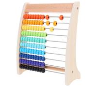 HEMOTON Boulier Éducatif en Bois 10 Rangées Colorées pour Apprentissage des Mathématiques Garçon et Filles, Outil de Calcul Mental Portatif pour Développement Cognitif et Motricité Fine,