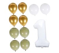 HEMOTON Bouquet de Ballons Latex Vert pour Anniversaire Décoration de Fête de Ballon Numéro Fête Anniversaire Décoration Festive