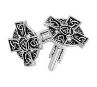 HEMOTON Boutons de Manchette Rétro Croix pour Hommes, Paire Vintage en Métal, Accessoires Élégants pour Chemise, Mariage et Tenue Formelle, Fermoirs Poignet Classiques