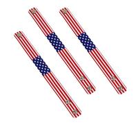 HEMOTON Bracelet Jonc en Cuir PU Drapeau Américain Lot de 3 Taille Ajustée Style Créatif et Original pour Fêtes et Occasions Spéciales
