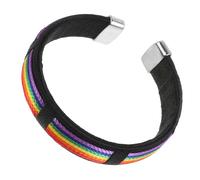 HEMOTON Bracelet pour Femme en Polyester Design Arc-en-ciel Unique, Style Élégant et Noble, pour Anniversaire ou Célébration Entre Amis