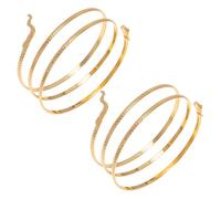 HEMOTON Bracelets Manchettes Serpent En Métal Doré Réglables Pour Femme Style Punk Accessoires De Mode Pour Haut Du Bras Lot De 2 Pièces Élégants