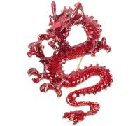 HEMOTON Broche Dragon Chinoise Élégante pour Femme Épingle Légère et Délicate Accessoire Unique pour Robe Manteau et Pull Ornement Costume Fête et Mariage