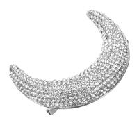 HEMOTON Broche Femme Lune en Alliage Argenté, Esthétique des Épingles Délicate et Classique, Épingle à Revers de Chapeau pour Vêtements pour Femmes, Ne Déteint Pas et Protège les Tissus