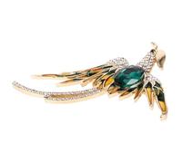 HEMOTON Broche Phénix Élégante Ornée de Cristaux Épingle Décorative pour Femme Accessoire pour Robe de Mariage et Vêtement Facile à Fixer et Adaptée Aux Cérémonies