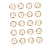 HEMOTON Broches en Perles et Boutons de Sécurité pour Femmes Alliage et Résine Non Cousus Accessoires Décoratifs pour Pulls et Cardigans Lot de 20 Pièces