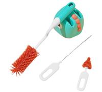 HEMOTON Brosse à Bouteille Longue Pour Bébé Avec Goupillon Et Support De Rangement, Brosse à Tasse En Silicone, Ensemble De Nettoyage De Biberons Vert Lac, Accessoires Pour -né, Kit Complet
