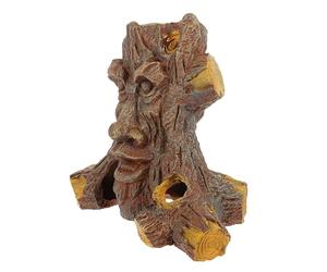 HEMOTON Cachette pour Reptiles en Résine Réaliste, Grotte Décorative pour Terrarium, Cachette Sombre de Trou d'arbre, Accessoire Solide et Sûr pour Lézards, Geckos et Amphibiens,