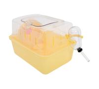 HEMOTON Cage pour Hamster Nain Portable avec Ventilation et Abreuvoir Intégré Cage pour Petits Rongeurs pour Transport Randonnée et