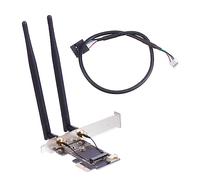 HEMOTON Carte Adaptateur WiFi Pcie Ngff Ekey pour Pc Portable Connectivité Ultra-Rapide Latence Ultra-Basse Et Idéale pour Gaming Et Streaming