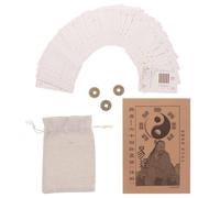 HEMOTON Cartes Oracles Divinatoires en Papier pour Débutants 64 Hexagrammes, Clarté et Durabilité, Guide de Divination Feng Shui Richesse