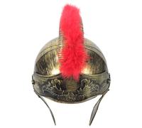 HEMOTON Casque Romain Vintage Doré Casque de Cosplay Plastique Léger Costume de Soldat Adulte Festival Fête Médiévale Accessoires Taille Unique