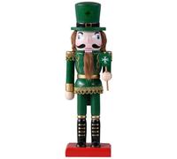 HEMOTON Casse-Noisette de Noël en Bois Vert 25 Cm, Décoration de Table Créative et Délicate pour Intérieur, Accessoire pour Chambre et Photo