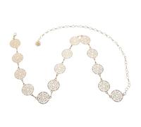 HEMOTON Ceinture Chaîne Femme Ajustable Métal Doré Ceinture Boho Cowgirl Western pour Robe et Jean Chaîne Creuse pour Festivals et Tenues Décontractées