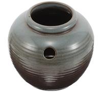 HEMOTON Ceramic Pot Fountain Jar with Natural Water Circulation Handcrafted Fish Tank Decor for Garden Patio Courtyard Waterfall Feature