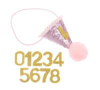 HEMOTON Chapeau de Fête pour Animaux avec Numéros Accessoire Costume et Confortable pour Chiens et Chiots Design Cône pour et Mariages