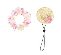 HEMOTON Chapeau De Paille pour Animaux De Compagnie Guirlande pour Chien Et Chat Casquettes pour Animaux De Compagnie