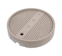 HEMOTON Chariot Porte-Fleurs Rond en PP avec Roues universelles, Support Mobile pour Pot de Fleurs, bac de récupération d'eau, pour décoration intérieure