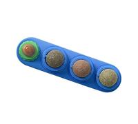 HEMOTON Chat Qui Tourne Balle à Herbe à Chat Bleue Stimulant Snack Interactif pour Dintérieur