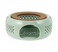 HEMOTON Chauffe-théière en Céramique Vert Simple Ventilation Poreuse, Style Rétro, Outil Sûr pour Réchauffer Le Thé la Maison