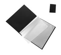 HEMOTON Classeur à Couverture Rigide Noire avec Pochettes Transparentes pour Rangement de Partitions et Documents Dossier de Portable et Mat