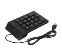 HEMOTON Clavier Numérique USB Filaire 19 Touches pour Professionnels Finance Design Ergonomique Compact Couleur Noire