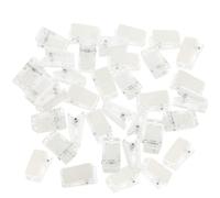 HEMOTON Clips à Ressort Transparents en Plastique et Fer Lot de 35 Fixation Facile pour Cartes D'identité et Badges pour Bureau et Réunions