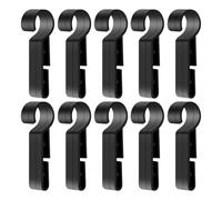 HEMOTON Clips en Plastique Noir Casque de de Lampe Frontale Lot de 10 pour Fixation Sécurisée Accessoires Indispensables pour Éclairage Stable et Remplacement Facile