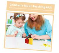 HEMOTON Cloche de Vache Bicolore et Jam Block Plastique Instrument Percussion Latin avec Sons Aigus et Graves Kit Complet pour Batterie et Groupes Scolaires