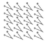 HEMOTON Clochettes Alarme Notification Audio Rapide pour Canne à Pêche Lot de 20 Argenté avec Clip pour Pêche en Extérieur