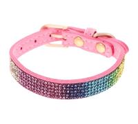 HEMOTON Collier De Chat en Diamant De Couleur Ajustable Diamant Chat Nom Collier De Cou De Chiot Doux Réglable Petit Chiot Étiqueter Mignon Toilettage Velours