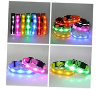 HEMOTON Collier LED pour Chien avec Lumière Blanche de Large Collier Circulaire Clignotant pour Sécurité Nocturne et Visibilité pour Shih Tzu et Chiens Moyens