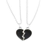 HEMOTON Collier Thermochromique Cœur et Ailes Ange pour Couples Pendentif Changeant de Couleur Selon la Température Bijou Romantique pour Femmes et Hommes