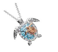 HEMOTON Collier Tortue de Mer Pendentif Créatif Animal Élégant pour Femmes Accessoire de Plage Mode et Soirée