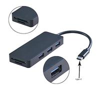 HEMOTON Concentrateur USB-c Hub Ethernet USB-c Ports Interface Type-c Micro Carte Compatible Système