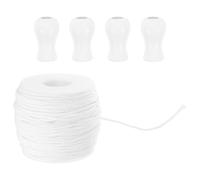 HEMOTON Cordeline Blanche en Polyester et Abs pour Rideaux, Poignée de Cordon Simple et Adaptable, pour Décoration Intérieure et Extérieure