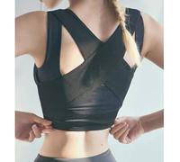 HEMOTON Correcteur de Posture Dorsale Ajustable M Noir Ceinture Correctrice Lombaire Maintien Dos Droit Prévention Bosse Usage Féminin Quotidien Santé Orthopédique