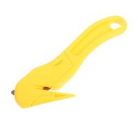 HEMOTON Coupeur Multifonctionnel de Sécurité Portable pour Ouverture de Boîte en Plastique et Acier, Design Ergonomique Jaune pour Bureau et Voyage