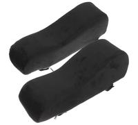 HEMOTON Coussin D'accoudoir et Améliore Le Confort des Bras en Mousse à Mémoire de Forme Housse Souple en Coton Noire, Augmente la Hauteur pour Chaise de Bureau Gaming