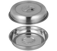 HEMOTON Couvercle INOX 24Cm - Cloche Alimentaire en Acier Inoxydable pour Maintien Au Chaud De Steaks Burgers Et Fromages en Cuisine Et Barbecue